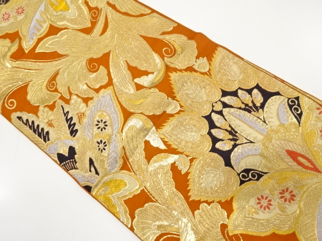 JAPANESE KIMONO / ANTIQUE KIMONO / SILK / WOVEN FLORAL SARASA